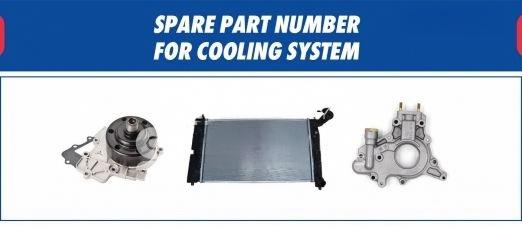 【PRODUCTS】SPARE PARTS NUMBERS FOR COOLING SYSTEM